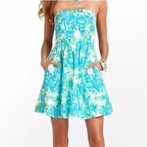 Lilly Pulitzer Chandie cotton strapless sundress